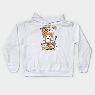 Funny poodle is an archaeologist Kids Hoodie